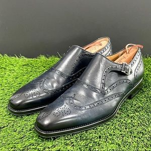 Magnanni ALAVA wingtip Monk Strap Oxfords. 9.5M